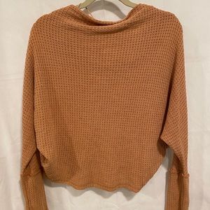 Free People Waffle High Neck